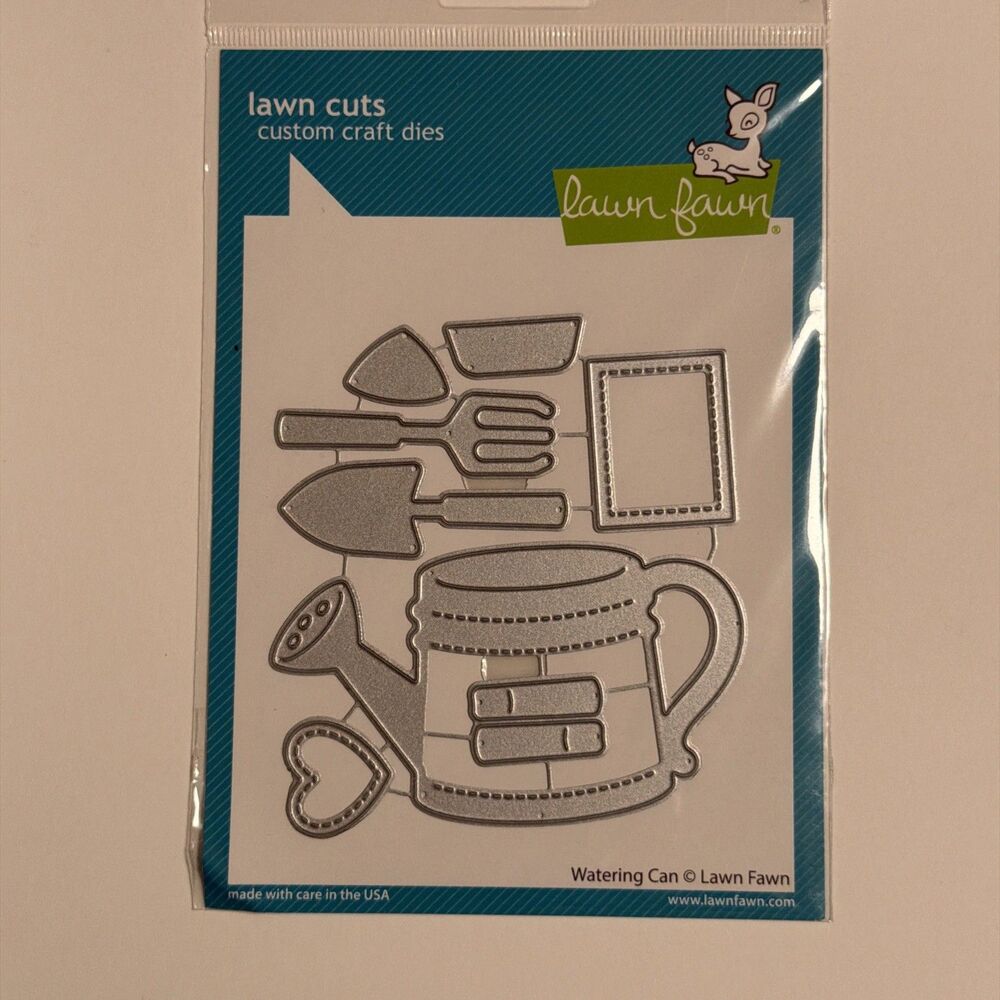 lawn fawn Lawn Cuts watering can garden tools seed packet gardening dies